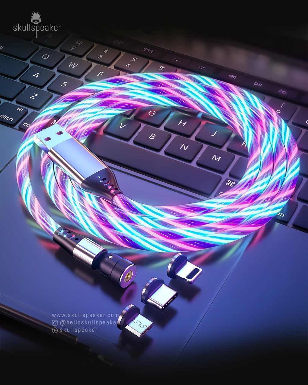 LED Magnetic Charging cable