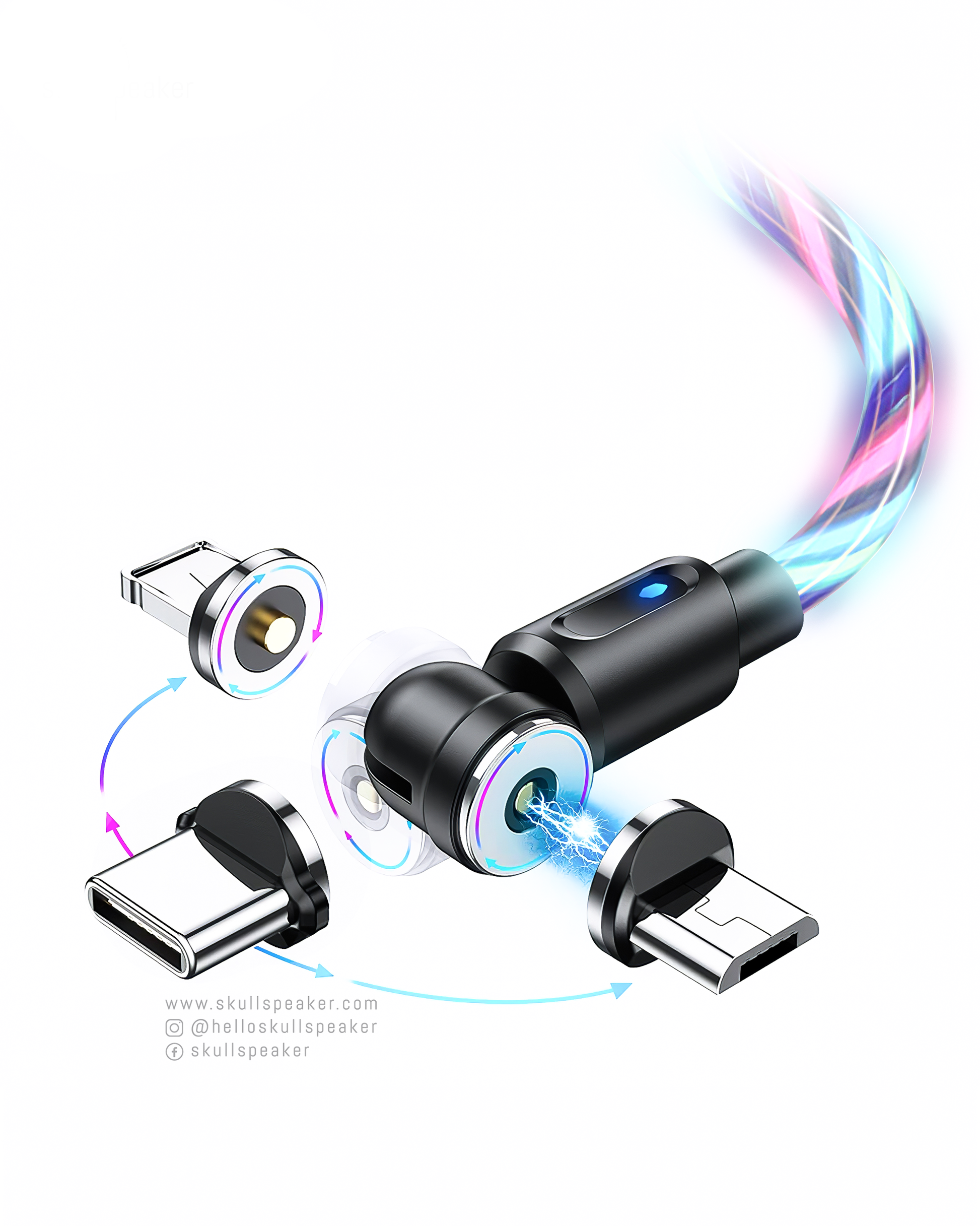 LED Magnetic Charging cable